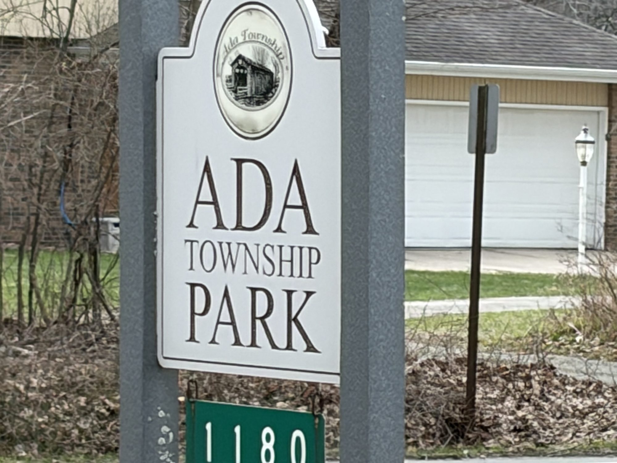 Ada Township Park sign in Ada Michigan