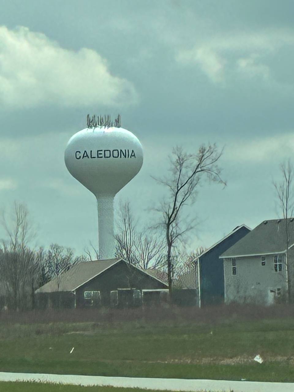 Caledonia water tower — Caledonia, Michigan landmark