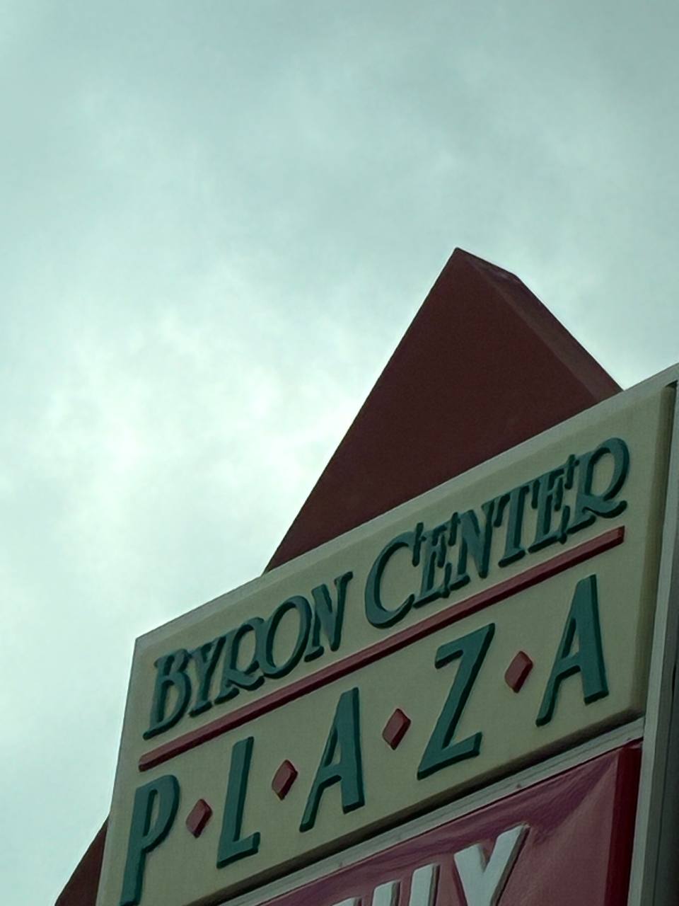 Byron Center Plaza sign — Byron Center, Michigan landmark