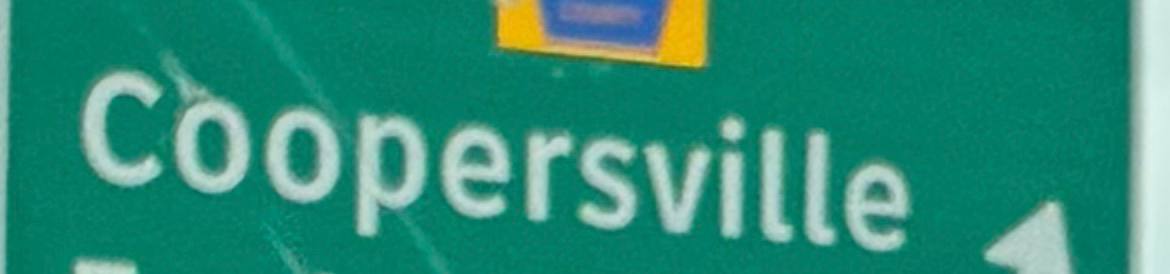 Coopersville highway road sign — Coopersville, Michigan
